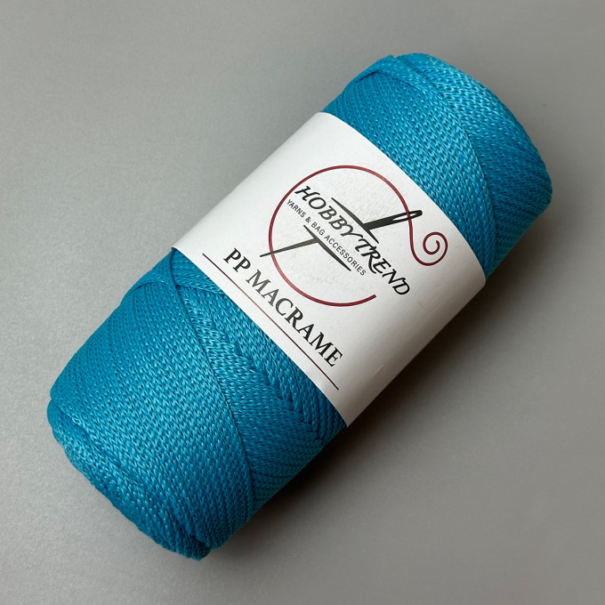 Polypropylene cord Hobby Trend PP Macrame, color – Turquoise, thickness – 2 mm